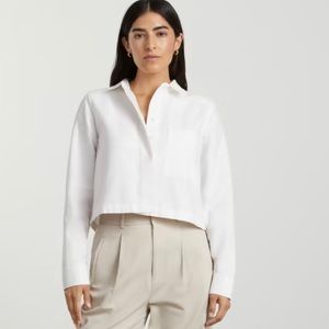 Everlane The Cropped Oxford - White 00